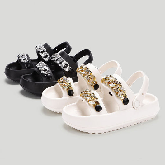 Sandalias Deportivas Mujer con Suela Gruesa - Zapatillas Reversibles Playa y Casa