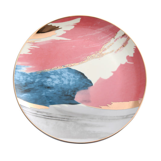 Juego de Platos Decorativos Nube Colorida para Mesa Elegante