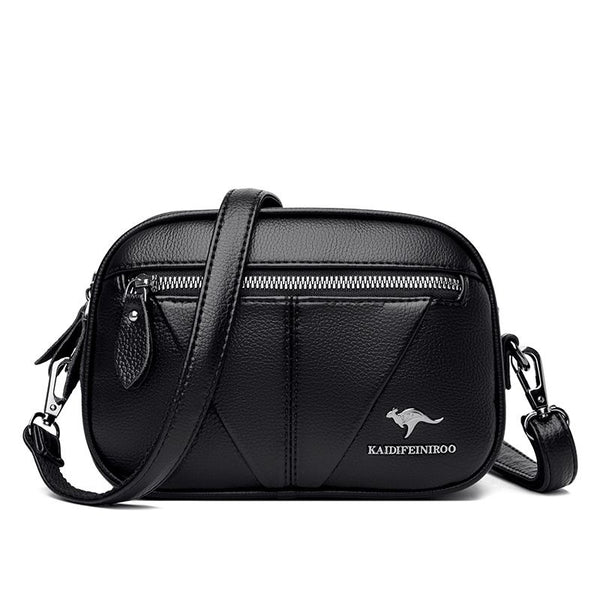 Bolso Bandolera Redondo de Cuero Genuino - Versátil y Elegante