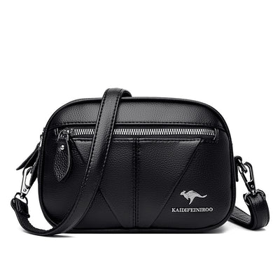Bolso Bandolera Redondo de Cuero Genuino - Versátil y Elegante - Image 2