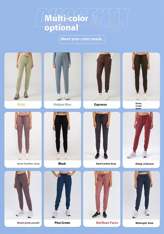 Pantalones Yoga Cintura Alta Mujer con Cordón Secado Rápido Elásticos - Image 19