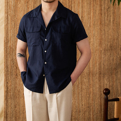 Camisa Cubana de Lino y Algodón para Hombre - Manga Corta Verano - Image 5