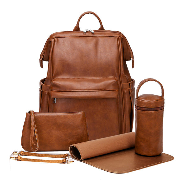 Mochila Maternal de Cuero - Bolso para Mamá Moderno