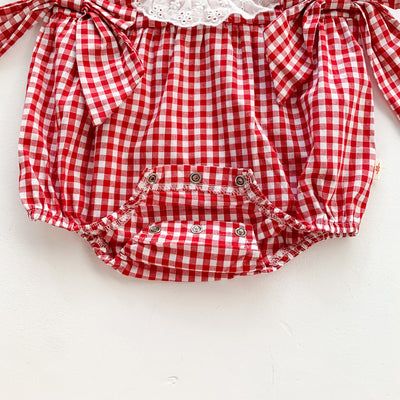 Enterizo Infantil de Encaje de Algodón con Diadema - Diseño Triangular Ligero para Niña - Image 18