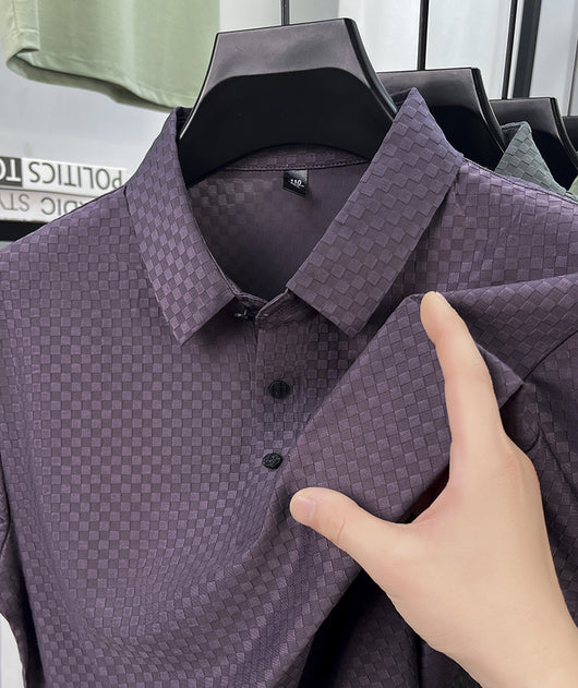 Playera Polo Hombre Jacquard Cuadros Transpirable Verano - Image 26