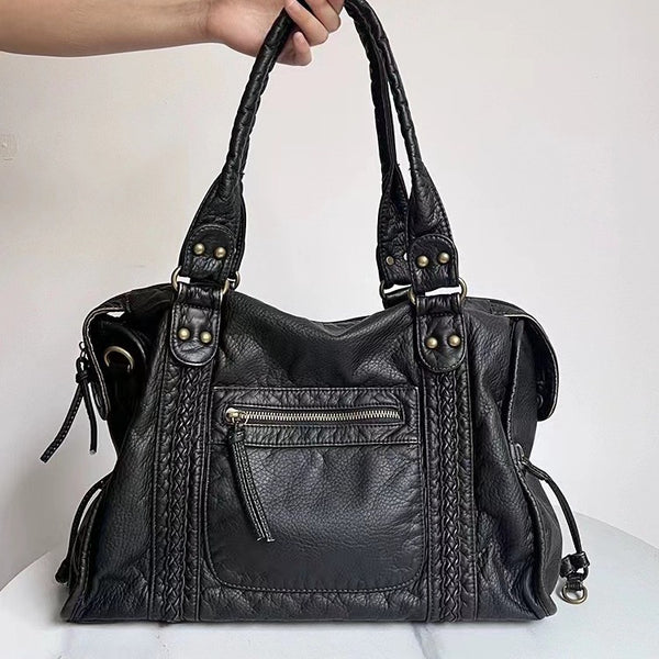 Bolso Mensajero Retro Francés para Mujer - Estilo Motociclista Vintage