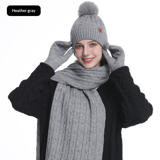 Set de Protección Invernal para Equitación: Gorro, Bufanda y Guantes Tejidos - Image 7