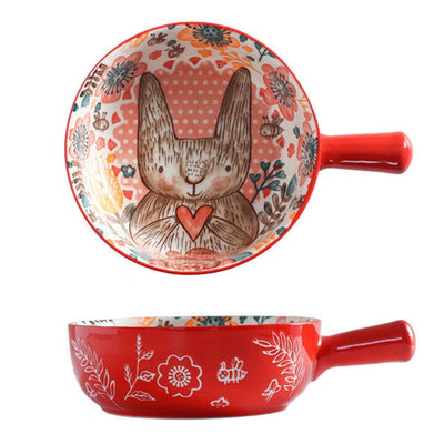 Tazón de Fideos de Cerámica con Diseño Infantil y Asa Ergonómica - Image 9