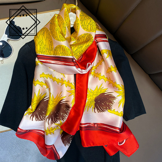 Foulard Ligero de Seda para Mujer - Bufanda Larga Elegante de Verano - Image 11