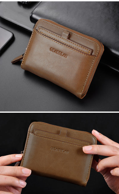 Billetera Retro Multiusos de Cuero PU Impermeable con Monedero y Clip - Image 4