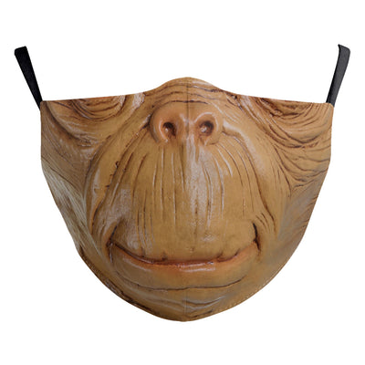 Halloween funny horror face dust mask with a scary clown print, red nose, wide red lips, and yellowed teeth. - Image 8