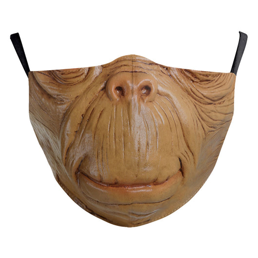 Halloween funny horror face dust mask with a scary clown print, red nose, wide red lips, and yellowed teeth. - Image 8