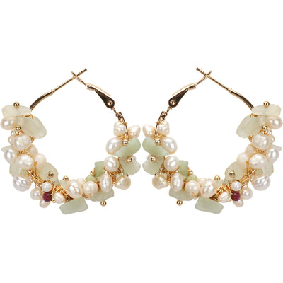 Aretes de Perla Acuática con Temperamento Femenino - Image 3