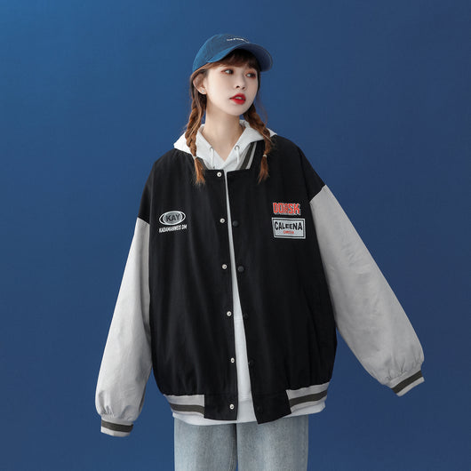 Chaqueta Oversized de Calle con Costuras Mixtas