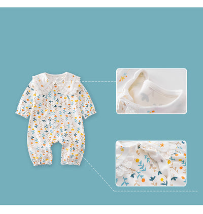 Jumpsuit Infantil de Manga Larga con Estampado Floral - Image 11