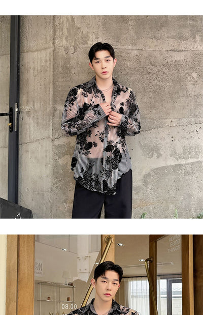 Camisa Casual Hombre con Tejido Calado Jacquard - Image 12