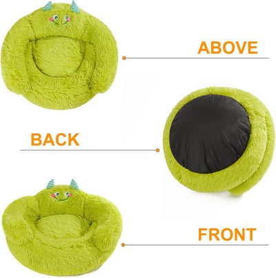 Cama Donut Acogedora para Perros y Gatos Pequeños - Diseño Suave con Borde Elevado - Image 4