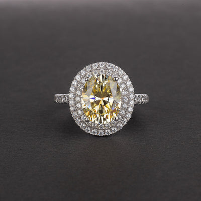 Anillo Oval Paloma de Diamante Carbono Alto para Mujer - Image 16