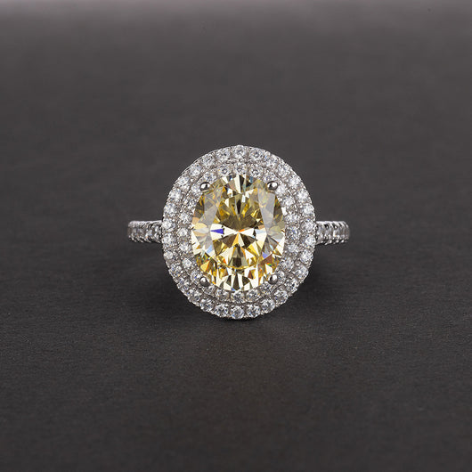 Anillo Oval Paloma de Diamante Carbono Alto para Mujer - Image 16