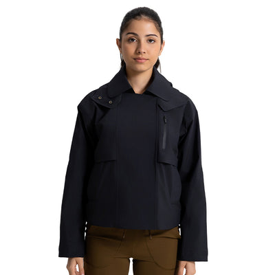 Gabardina Corta Impermeable y Transpirable para Mujer con Capucha Desmontable - Image 2