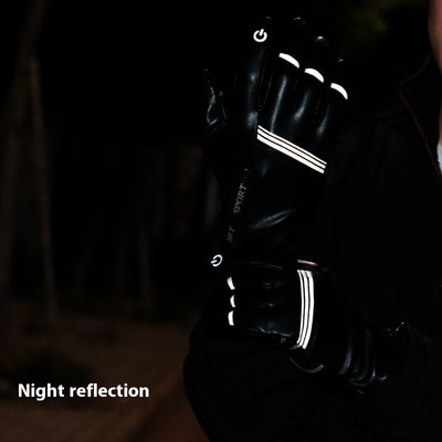 Guantes de Cuero Térmicos Aislados con Forro Polar para Motociclismo Invernal - Image 3