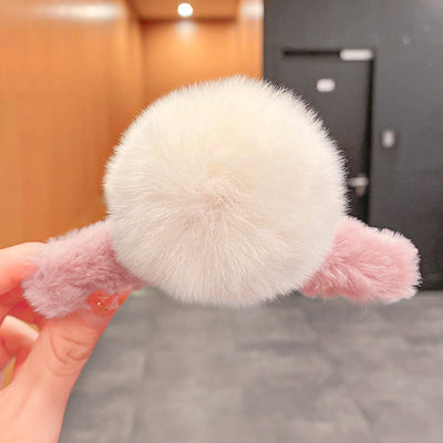 Pinza para Cabello Grande con Bola de Peluche y Estilo Elegante - Image 5