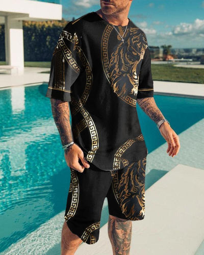 Conjunto Deportivo Casual para Hombre - Playera y Shorts de Corte Moderno