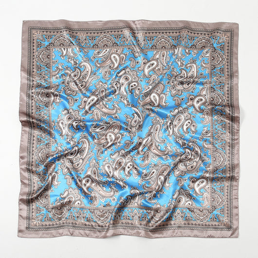 Pañuelo Estampado Paisley 90x90 cm - Chal Retro Elegante - Image 4