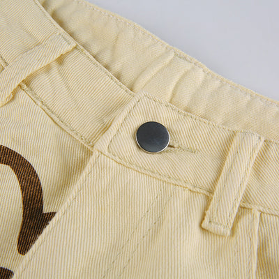 Jeans Rectos con Estampado Street Wear Casual - Image 15