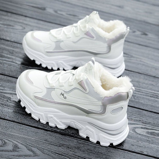 Zapatillas Deportivas Casual con Suela Gruesa Térmica y Cordones de Terciopelo - Image 11