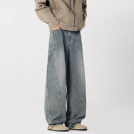Pantalones Cargo Vaqueros Lavados Estilo Americano