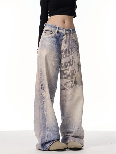 Pantalones Jeans Largos con Estampado Degradado 3D - Image 5