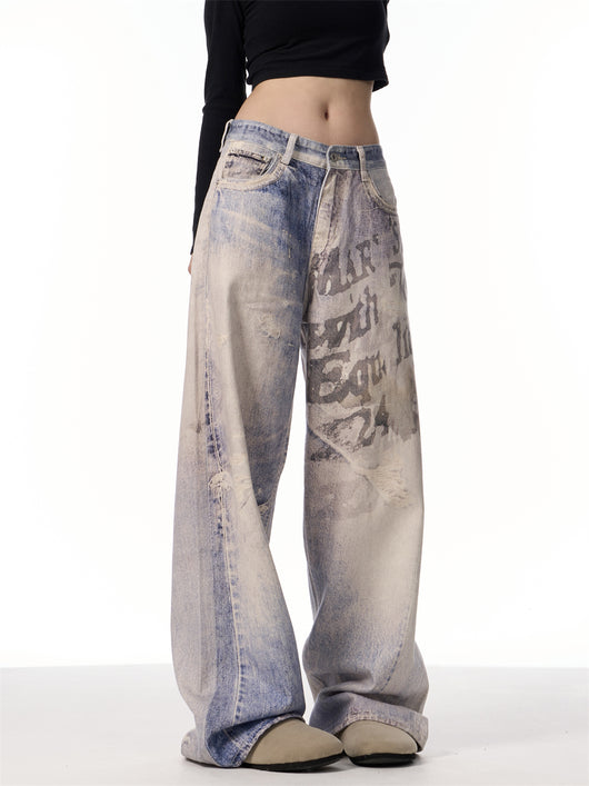Pantalones Jeans Largos con Estampado Degradado 3D - Image 5