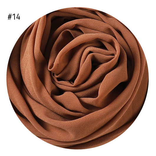 Pañuelo de Gasa Perlada en Colores Sólidos - Cobertura Elegante Monocromática - Image 18