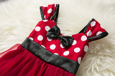 Vestido Princesa sin Mangas con Lunares y Moño - Image 30