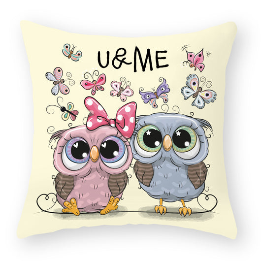 Funda de Almohada Suave con Diseño de Búho Melocotón - Image 41