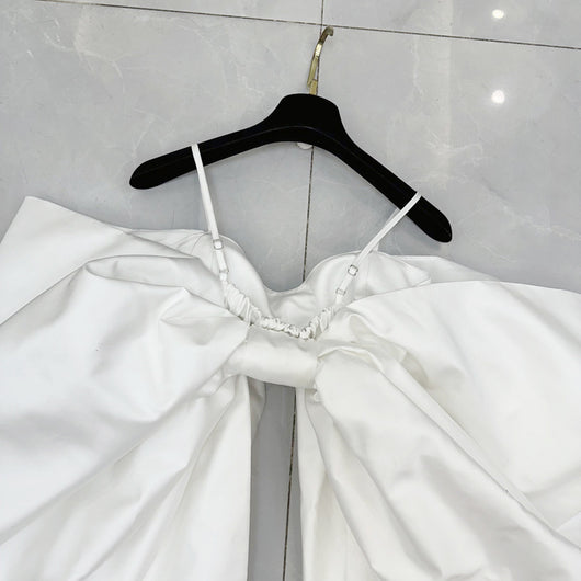 Blusa Elegante Off-Shoulder con Mangas Abullonadas y Moño Grande - Image 14