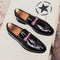 Zapatos Hombre Estilo Coreano Cuero Gamuza Punta Fina Retro