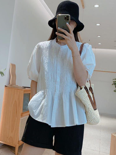 Blusa Suelta Reductora de Manga Corta para Mujer - Verano - Image 10
