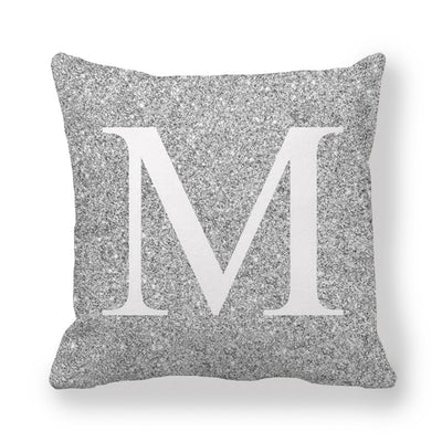 Funda de Almohada Gris con Letras Encriptadas - Tela Melocotón Premium - Image 33