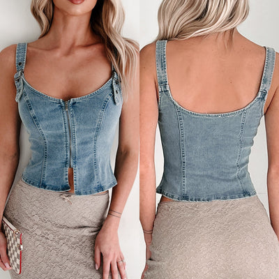 Chaleco Vaquero Sin Mangas para Mujer
