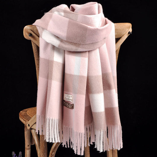 Bufanda Cuadros Mujer Cachemira Premium con Acolchado Térmico - Image 10