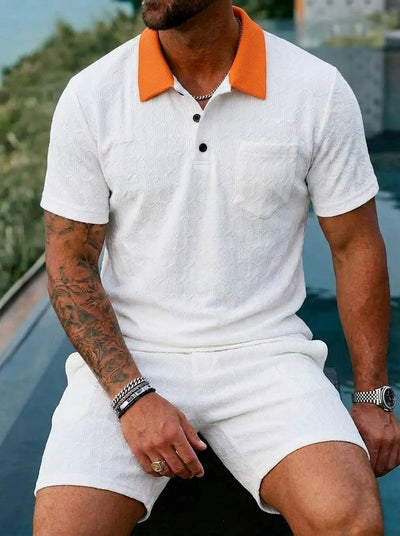 Conjunto de Playera y Shorts Deportivos Transpirables con Bloques de Color - Image 11