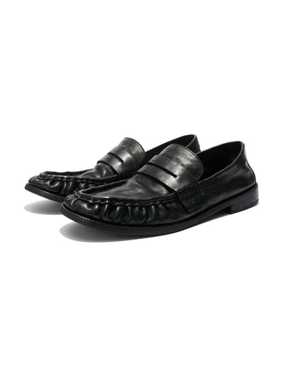 Mocasines de Cuero Lavado Arrugado Mapi Neri Soft - Image 4