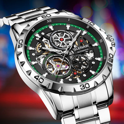 Reloj Automático Mecánico para Hombre con Esfera Luminosa Calada Doble Cara - Image 7
