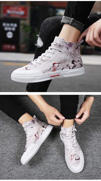 Zapatillas Altas de Lona con Diseño Graffiti - Estilo Urbano Juvenil - Image 4