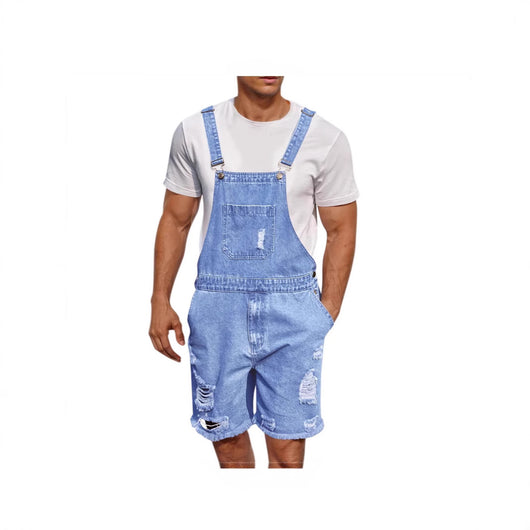 Shorts Vaquero Rotos con Tirantes para Hombre - Image 2