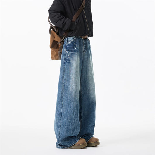 Jeans American Rivet Efecto Desgastado con Estilo Lightning - Image 15