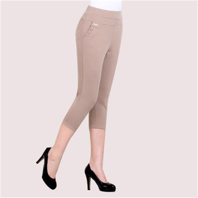 Pantalones Casuales de Cintura Alta en Colores Lisos - Image 13