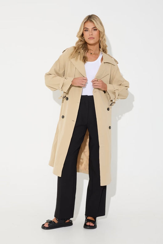 Abrigo Trench Casual Largo para Mujer - Image 12
